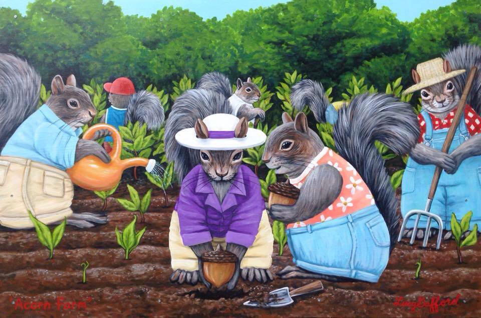 "Acorn Farm" by Lucy Gafford. 2017. Mobile, AL Public Art Collection. Photo courtesy Audrey Sanchez.